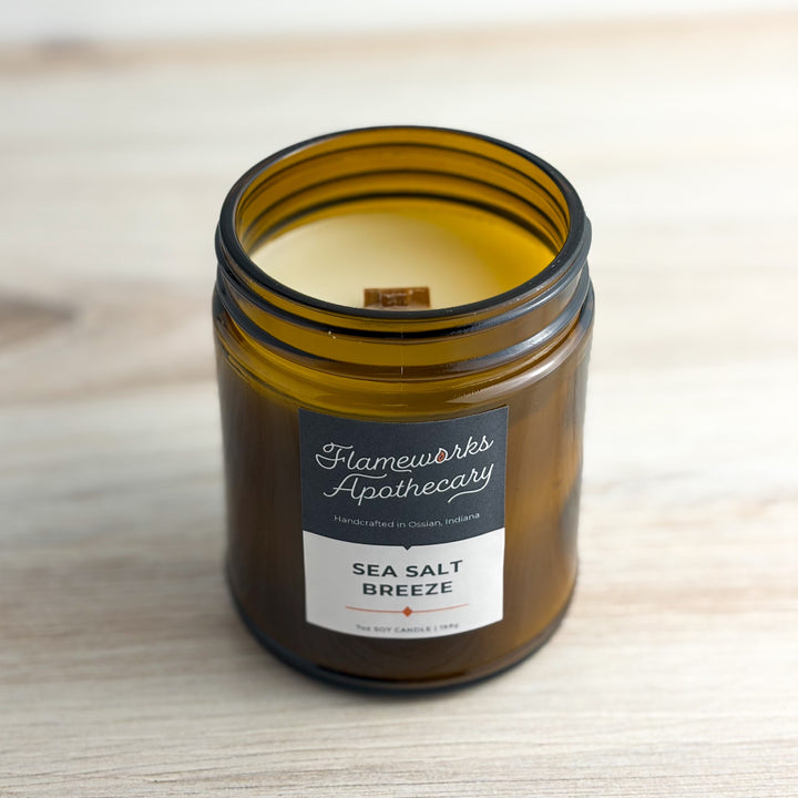 Sea Salt Breeze 7 oz Amber Jar Candle