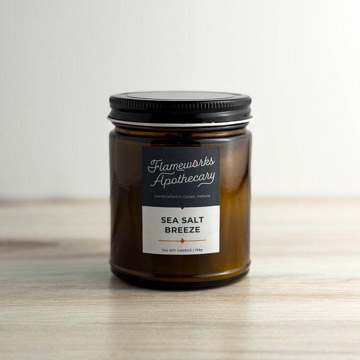 Sea Salt Breeze 7 oz Amber Jar Candle