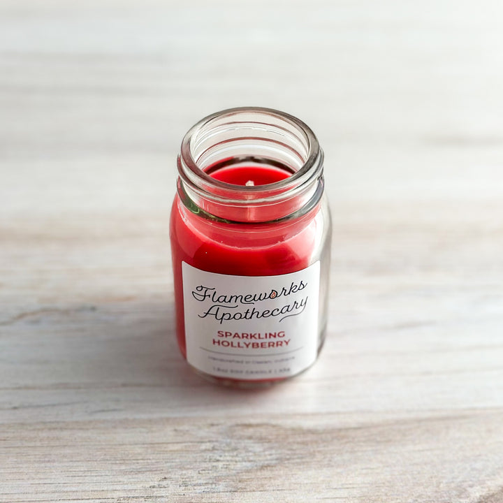 Sparkling Hollyberry 1.5 oz Mini Mason Jar Candle
