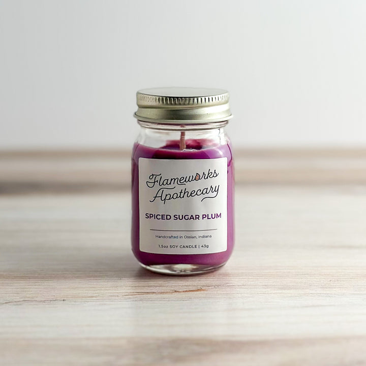 Spiced Sugar Plum 1.5 oz Mini Mason Jar Candle