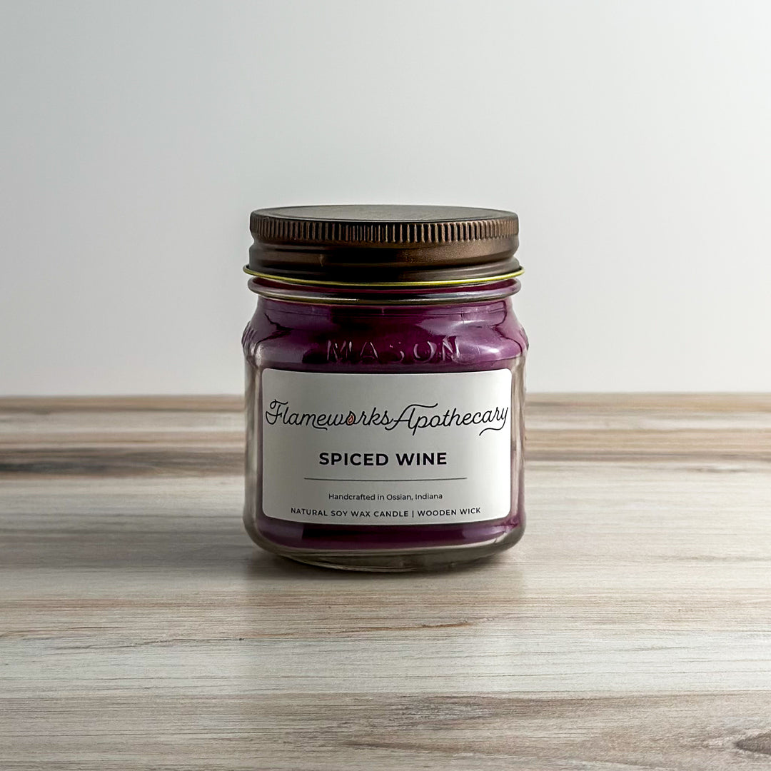 Spiced Wine 8 oz Mason Jar Candle