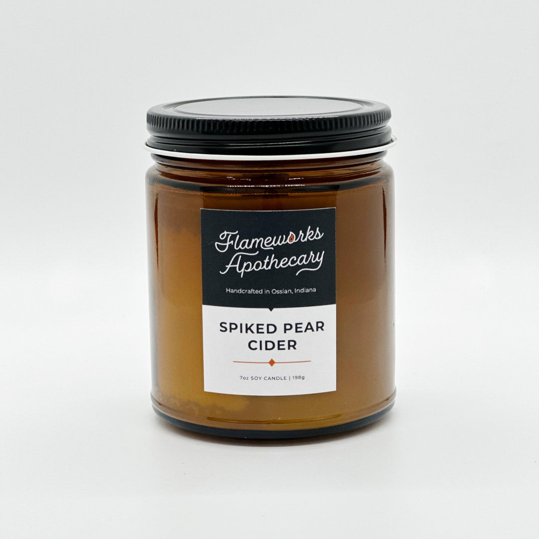 Spiked Pear Cider 7 oz Amber Jar Candle
