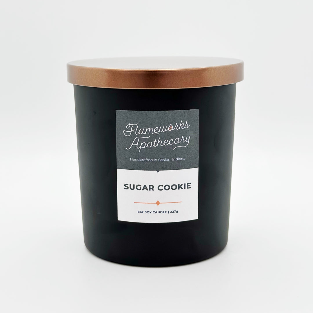 Sugar Cookie 8 oz Black Matte Tumbler Jar Candle