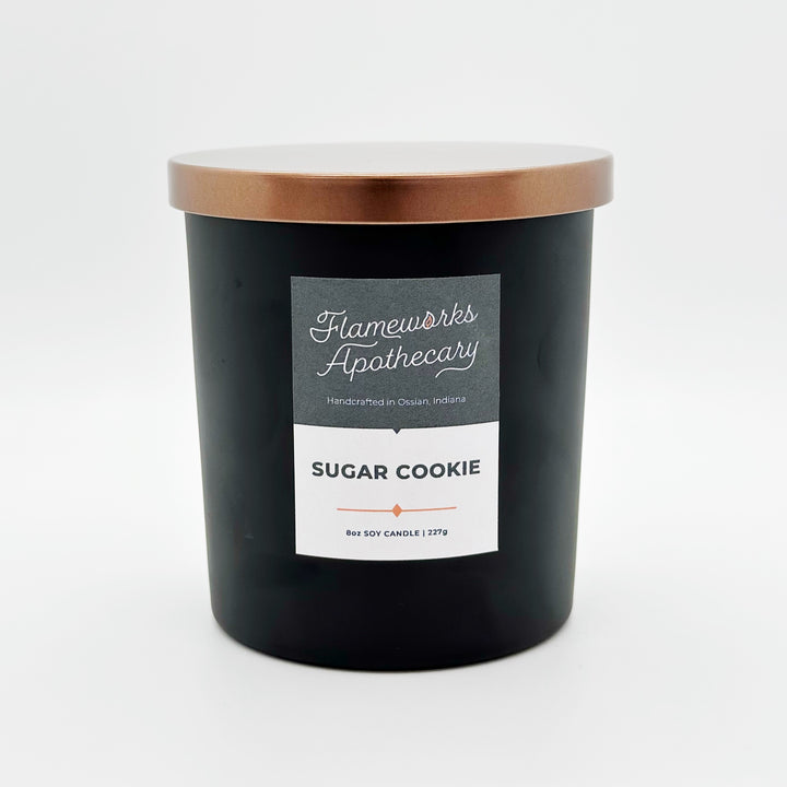 Sugar Cookie 8 oz Black Matte Tumbler Jar Candle