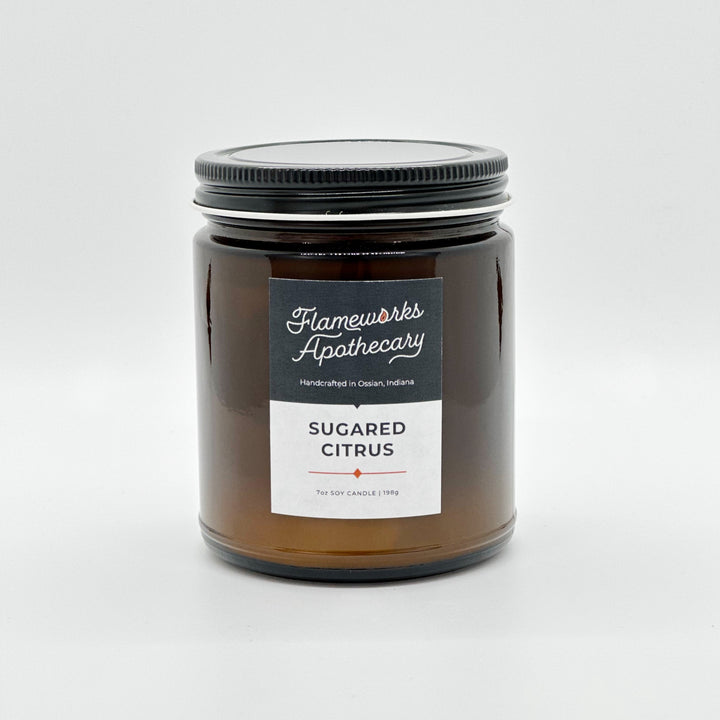 Sugared Citrus 7 oz Amber Jar Candle