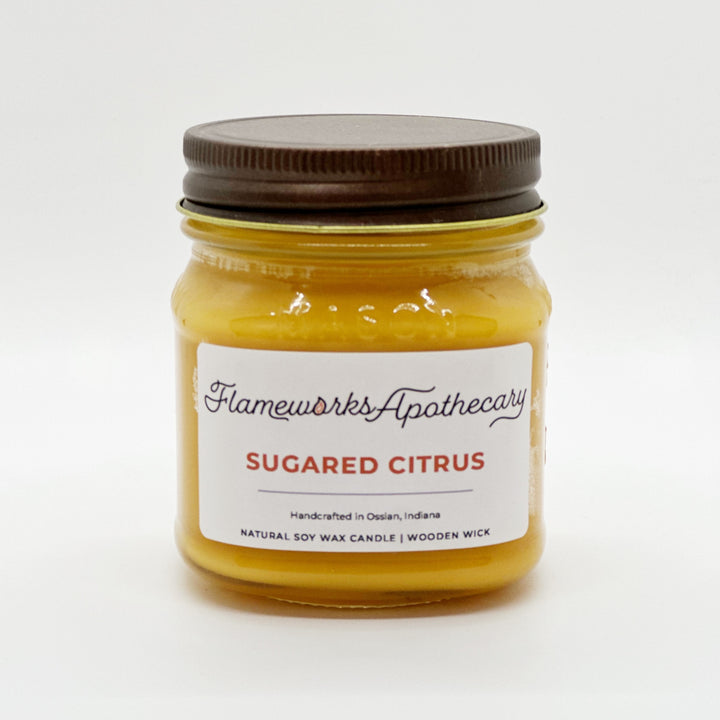 Sugared Citrus 8 oz Mason Jar Candle