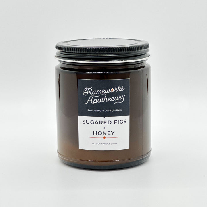 Sugared Figs + Honey 7 oz Amber Jar Candle