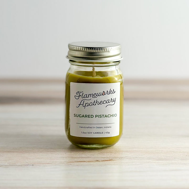 Sugared Pistachio 1.5 oz Mini Mason Jar Candle