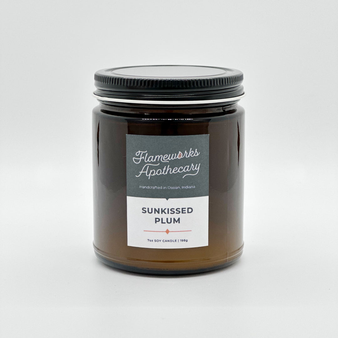 Sunkissed Plum 7 oz Amber Jar Candle