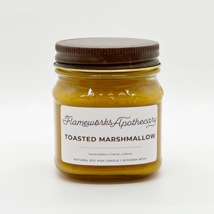 Toasted Marshmallow 8 oz Mason Jar Candle