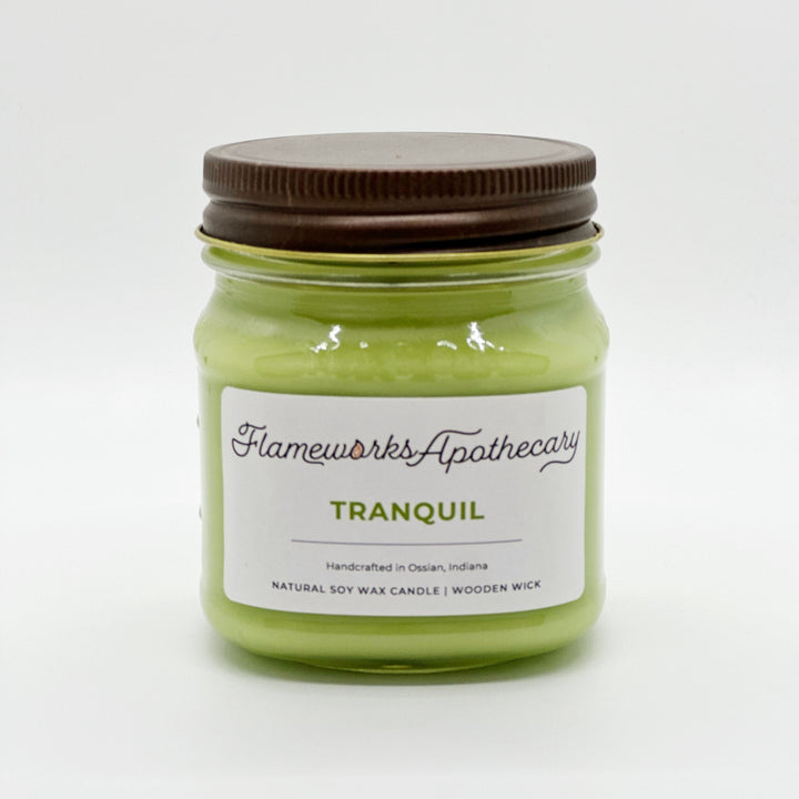 Tranquil 8 oz Mason Jar Candle