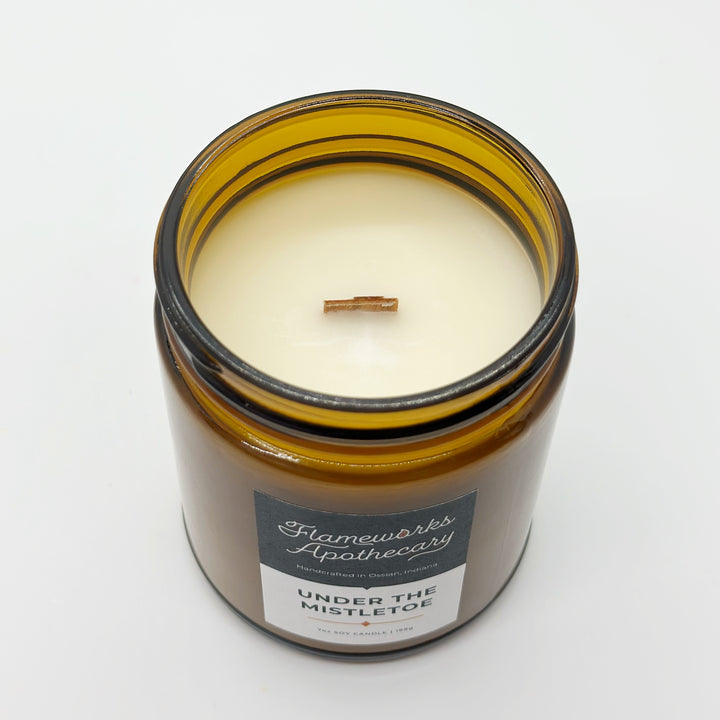 Under the Mistletoe 7 oz Amber Jar Candle