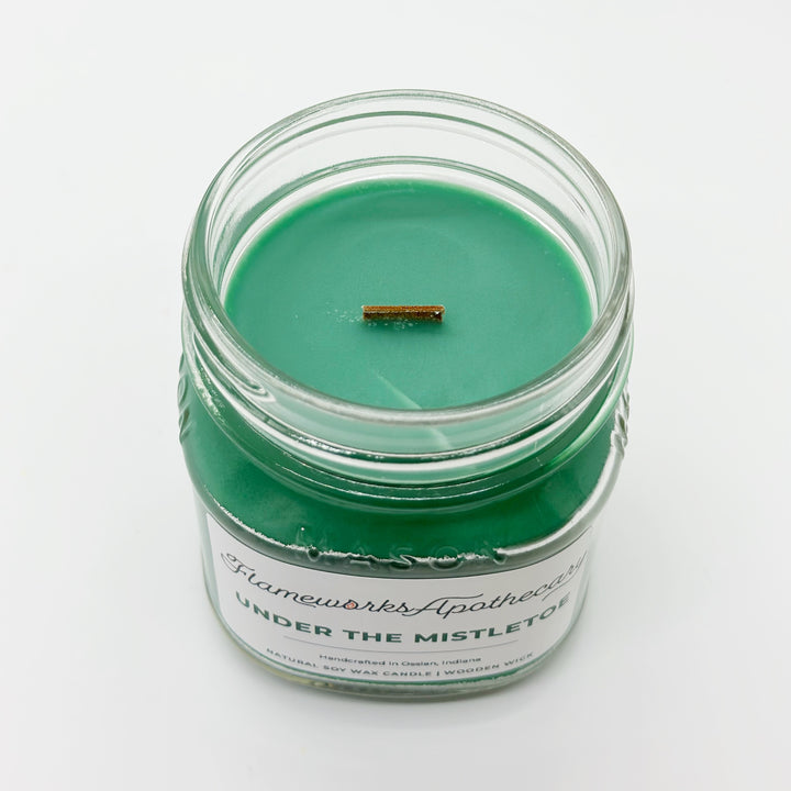Under the Mistletoe 8 oz Mason Jar Candle
