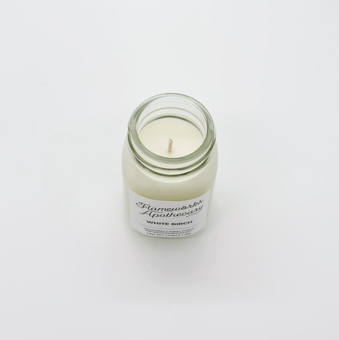 White Birch 1.5 oz Mini Mason Jar Candle