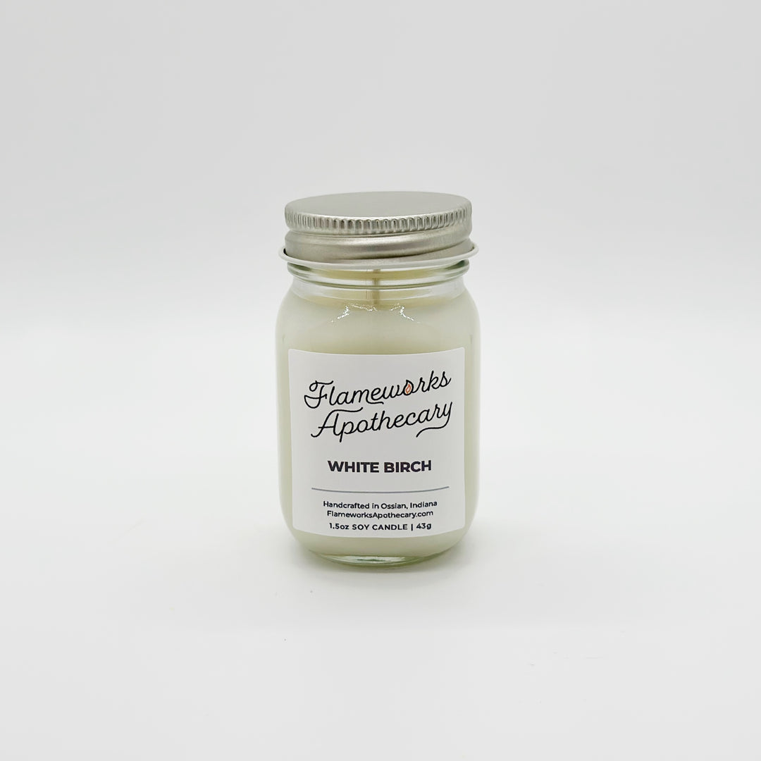 White Birch 1.5 oz Mini Mason Jar Candle