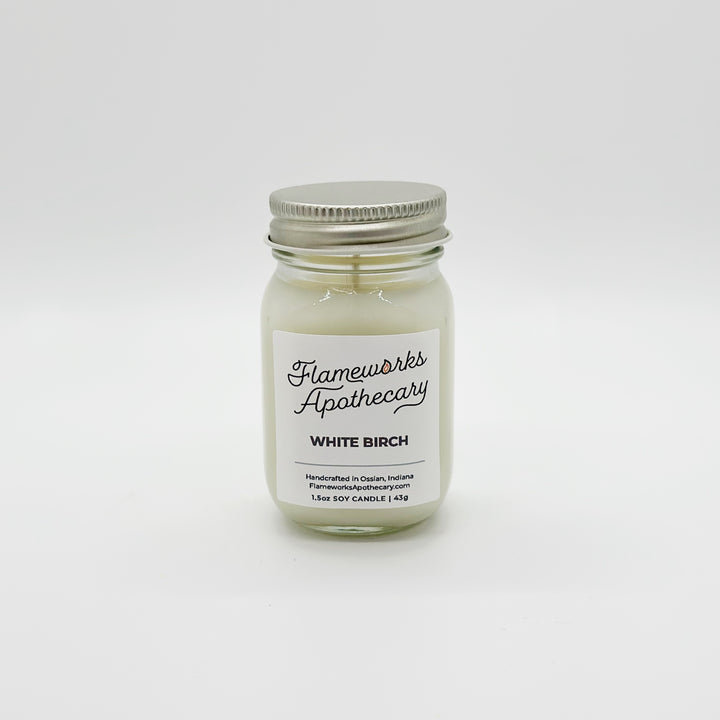 White Birch 1.5 oz Mini Mason Jar Candle