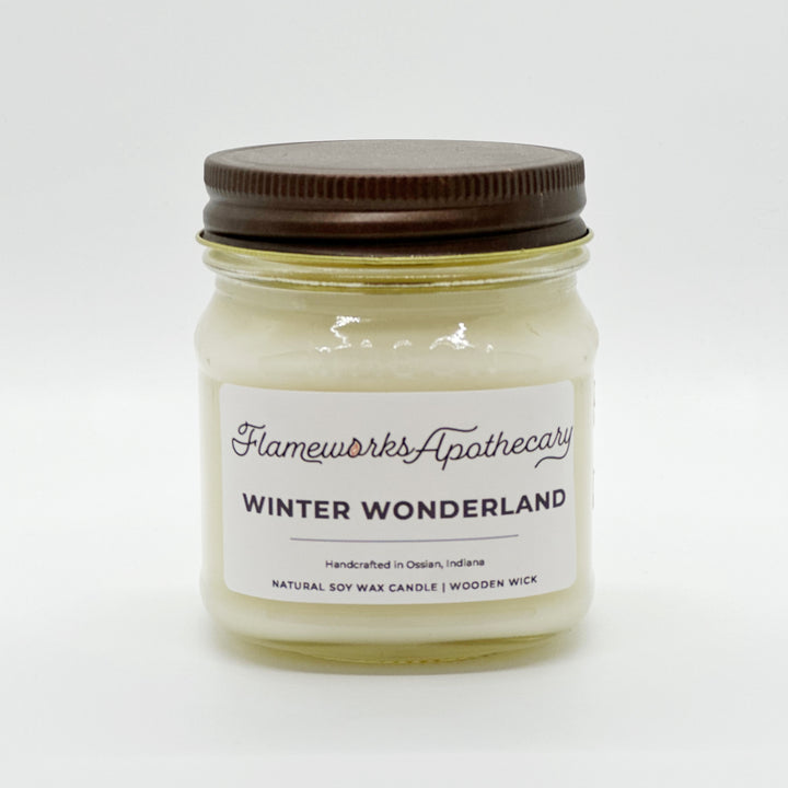 Winter Wonderland 8 oz Mason Jar Candle