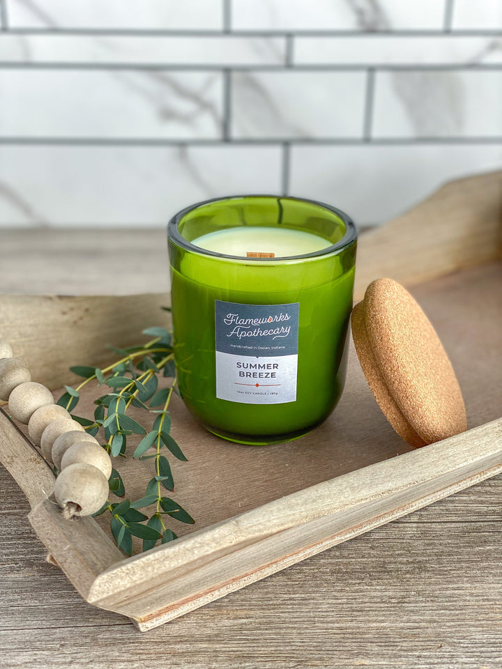 10 oz Green Sonoma Tumbler Jar Candle with Cork Lid - You Select Scent