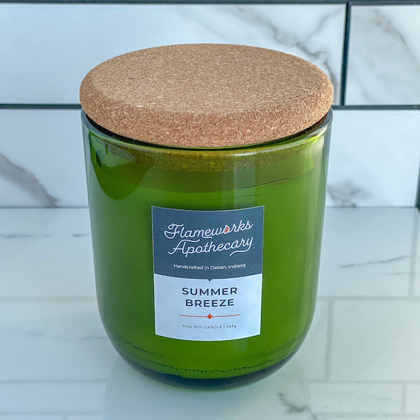 10 oz Green Sonoma Tumbler Jar Candle with Cork Lid - You Select Scent