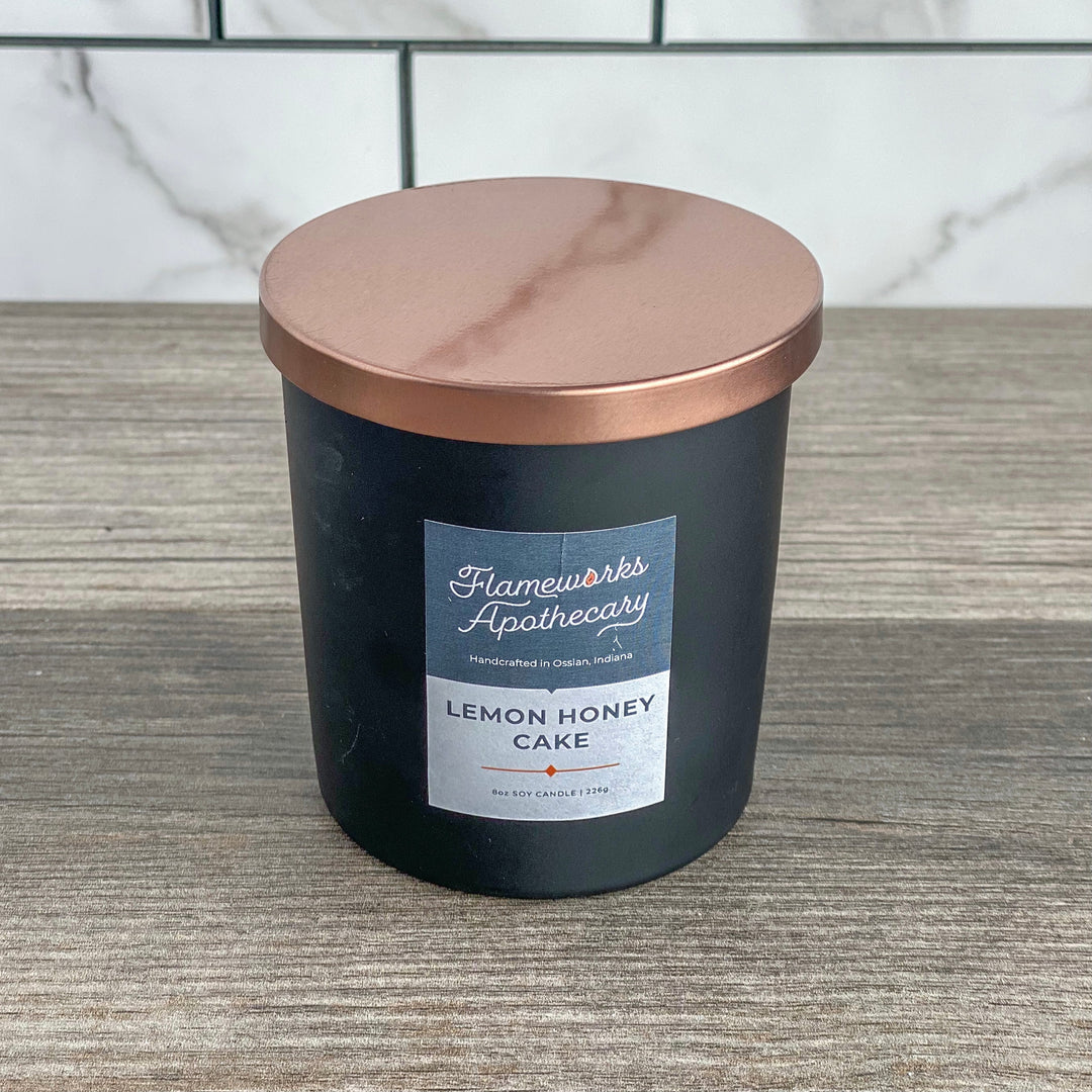 8 oz Black Matte Tumbler Jar Candle - You Select Scent