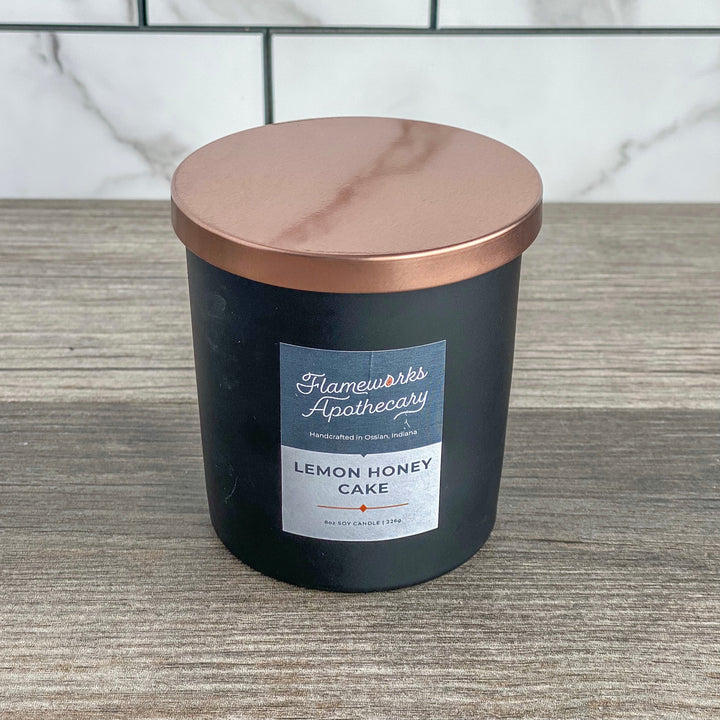 8 oz Black Matte Tumbler Jar Candle - You Select Scent
