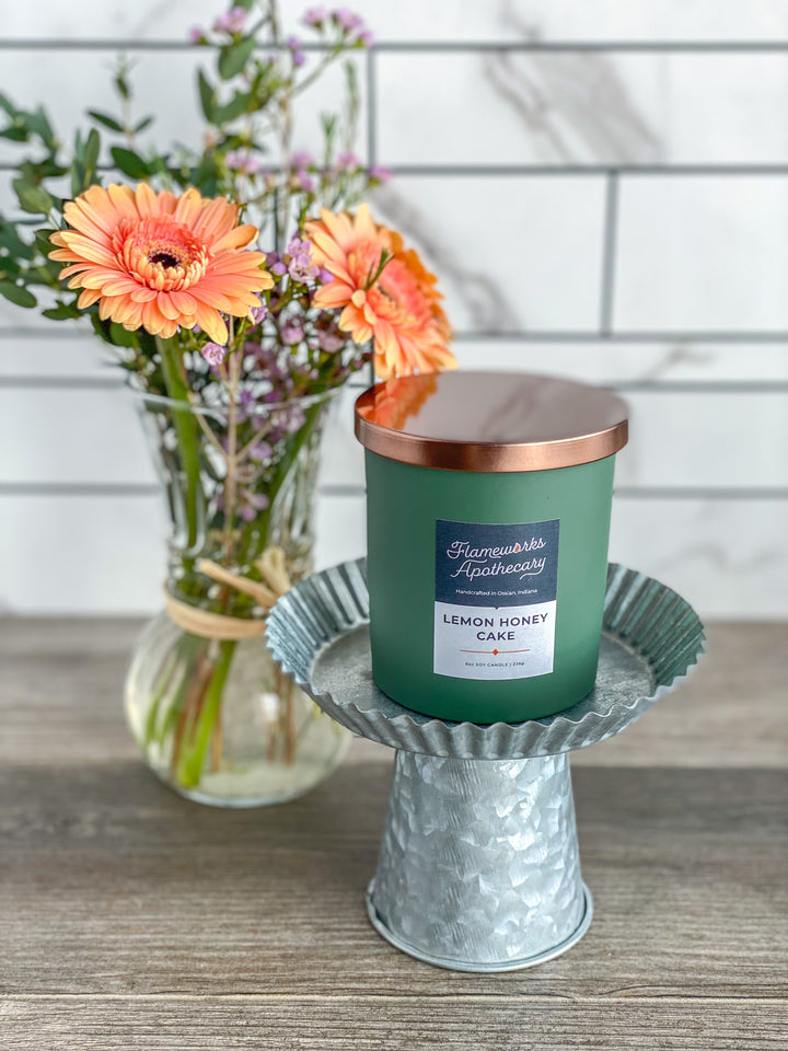 8 oz Green Matte Tumbler Jar Candle - You Select Scent