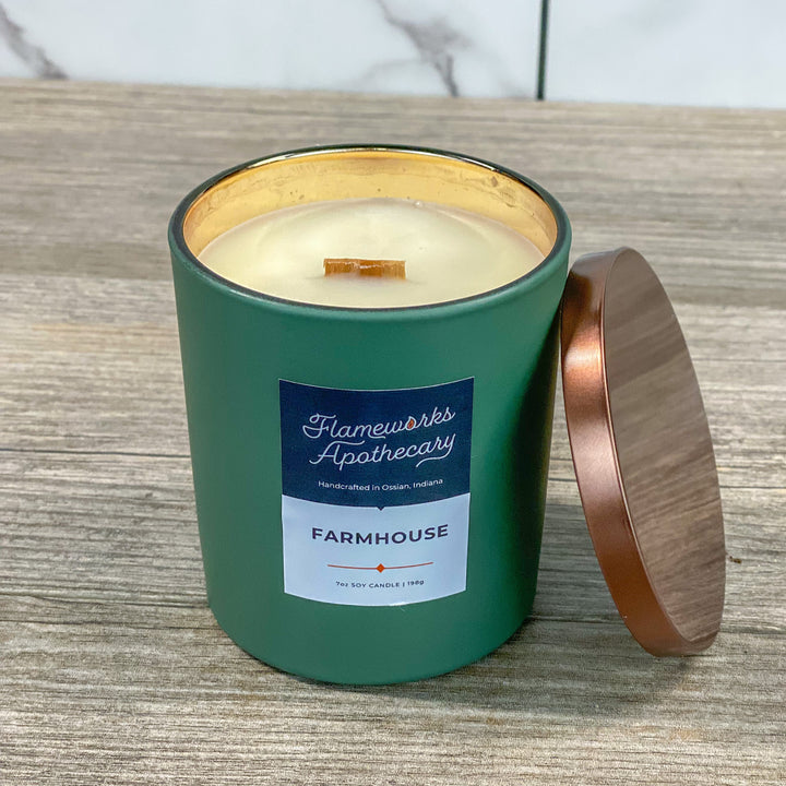 8 oz Green Matte Tumbler Jar Candle - You Select Scent