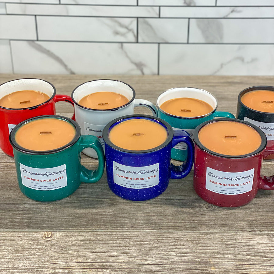 Pumpkin Spice Latte Mug Candles