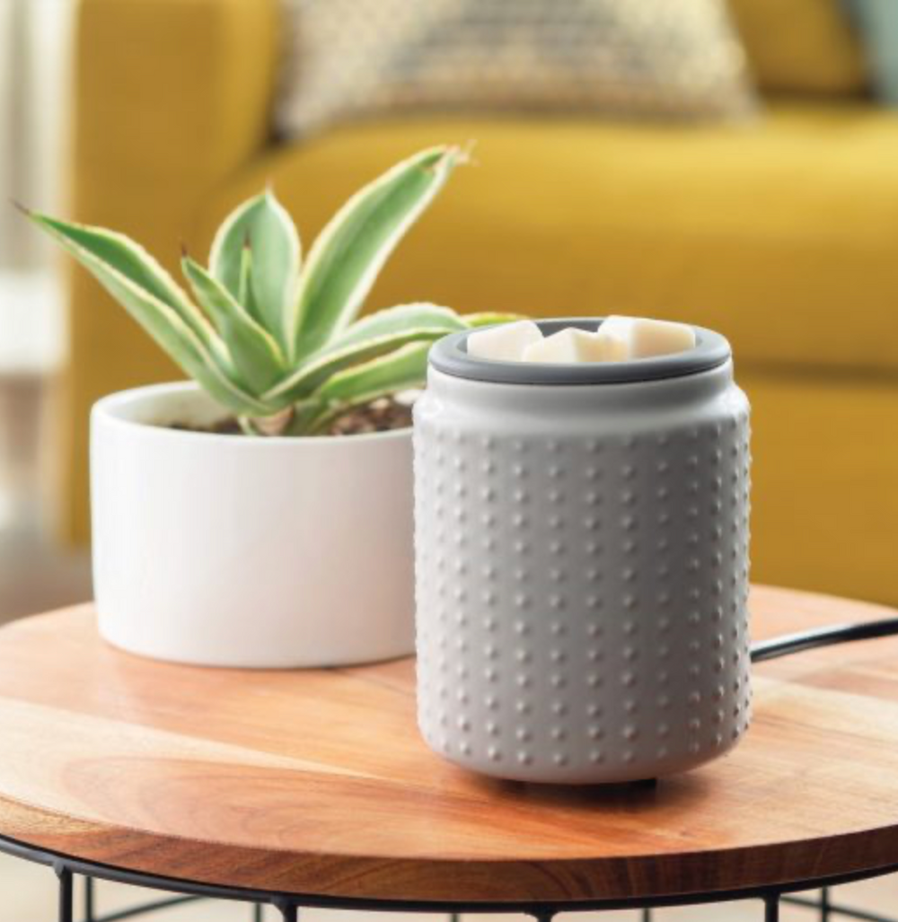 Gray Hobnail Flip Dish Wax Warmer