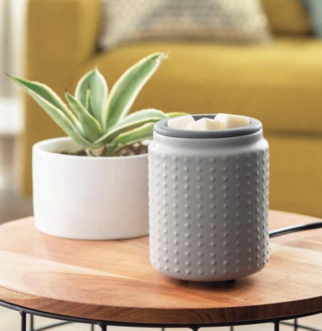 Gray Hobnail Flip Dish Wax Warmer
