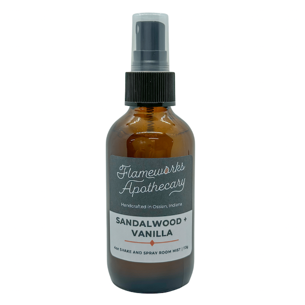 Sandalwood + Vanilla 4 oz Shake and Spray Room Mist