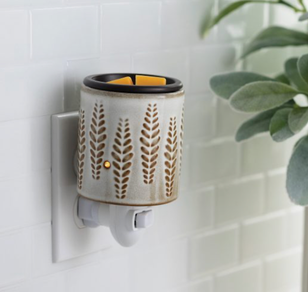Wheat & Ivory Flip Dish Pluggable Wax Warmer