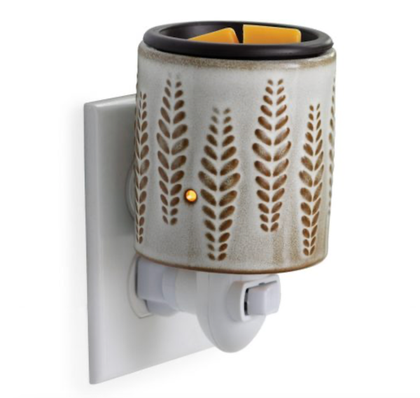 Wheat & Ivory Flip Dish Pluggable Wax Warmer